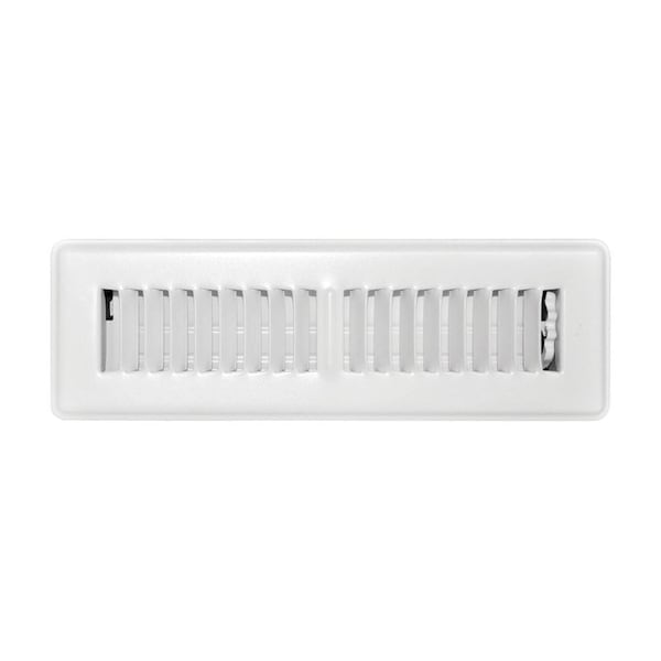 True Aire Tru Aire 2 in. H X 10 in. W 2-Way Powder Coat White Steel Floor Register C150MWT 02X10 - main